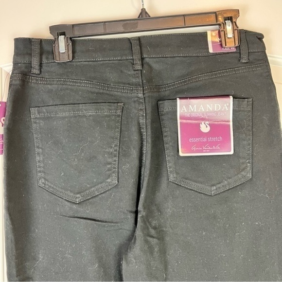 Gloria Vanderbilt Jeans Women's size 8 Black Amanda Classic High Rise Tapered - Picture 7 of 10